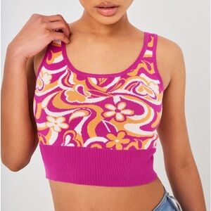 garage mixed flower tank top